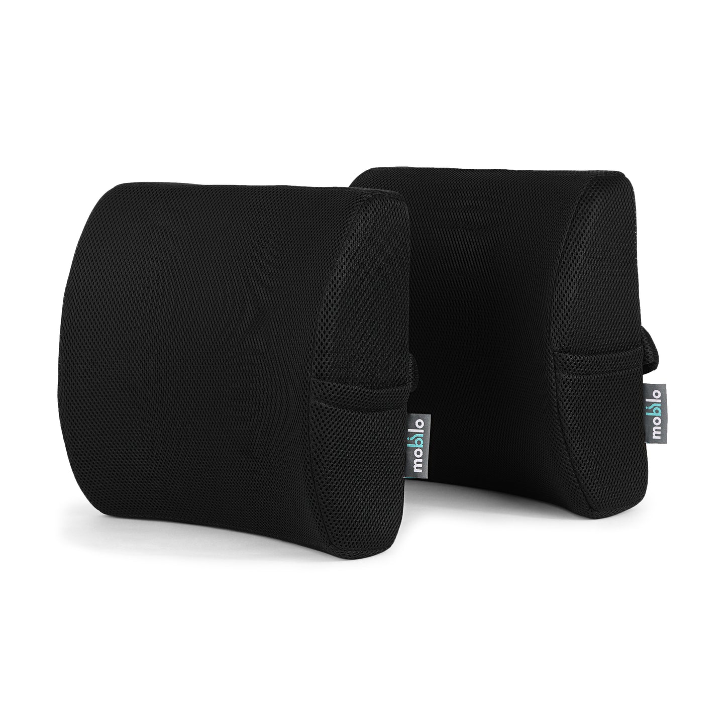 MOBILO Firm© Lumbar Pillow for Office, Car, and Travel - 100% Memory Foam Lumbar Support Pillow with Breathable Fabric