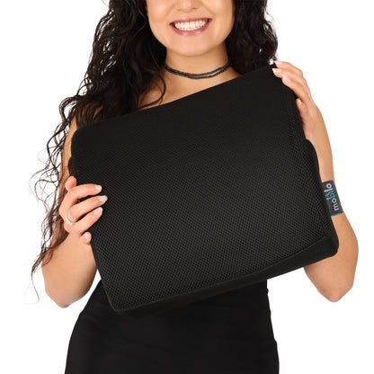 MOBILO Firm© Lumbar Pillow for Office, Car, and Travel - 100% Memory Foam Lumbar Support Pillow with Breathable Fabric
