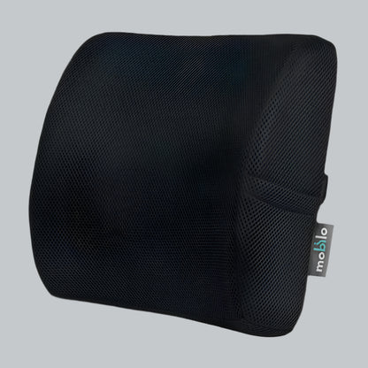 MOBILO Firm© Lumbar Pillow for Office, Car, and Travel - 100% Memory Foam Lumbar Support Pillow with Breathable Fabric